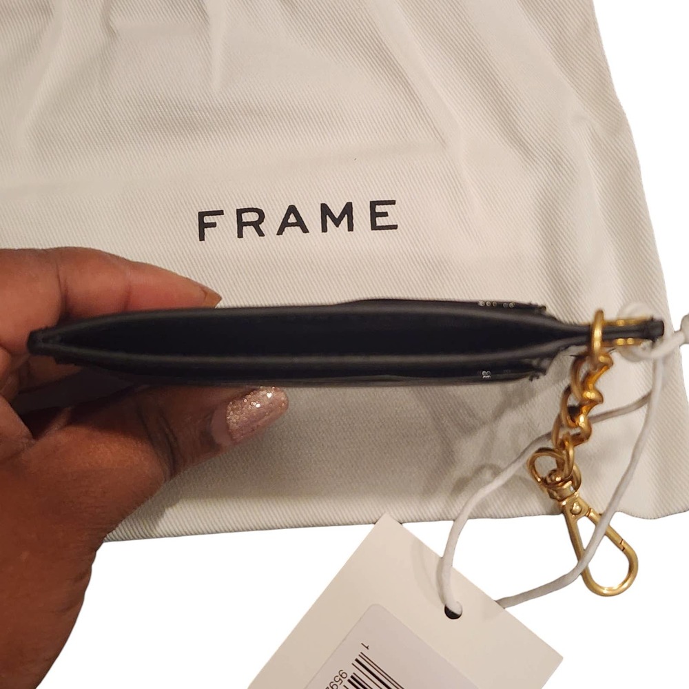 FRAME Black Cardholder with Gold Chain - Picture 7 of 12